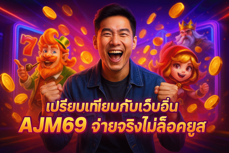 เปรียบเทียบกับเว็บอื่น AJM69 จ่ายจริงไม่ล็อคยูส